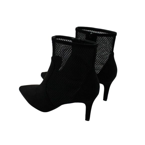 Alfani Womens Black Mesh Cushioned Jamari Pointed Toe Stiletto Zip-up Dress Boot - Picture 7 of 8